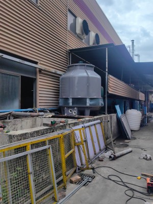 四川玻璃钢80t冷却塔安装现场
